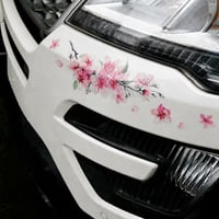 ZYWUOY Ružičasti cvijet trešnje, auto naljepnica od vinila za vjetrobransko staklo i branik - 1 kom (Nepotpun komplet, iz originalnog seta) 1