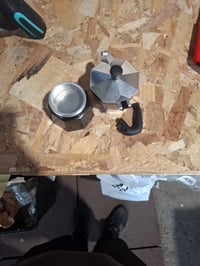 Kávovar Bialetti Moka Color 3 šálky 130 ml hliníkový čierny, espresso moka kanvica, používaný s odlomenou rúčkou (stav: pozri 2. obrázok) 2