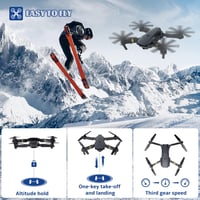 JEAOUSM E58 Összecsukható Drón 4K HD Kamerával - WiFi FPV Élő Videó, Magasságtartás, Kezdőknek, Gyerekeknek, Felnőtteknek, Alkalmazásvezérlé 3