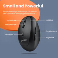 Perixx Perimice-719L Balkezes Ergonomikus Vezeték Nélküli Függőleges Egér Laptophoz 5