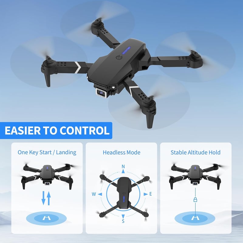 DJI 4K HD Kamerás Drón Kezdőknek - WiFi FPV, 2 Akkumulátor, Akadálykerülés, Egyérintéses Irányítás
