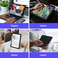 seenda iPad 10 Generációs Tok QWERTZ Bluetooth Billentyűzettel - 7 Színű Háttérvilágítás, Érintőpad, Tolltartó, Levehető Billentyűzet, 10.9" 7