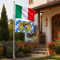 Sada na pivné slávnosti: stožiar + puzdro + bavorská vlajka 90×150 cm + 3× srdce 1
