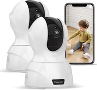 Panamalar 3MP WiFi IP Kamera - 350° Forgatható Beltéri Biztonsági Kamera Éjjellátóval, Kétirányú Hanggal, Alexa Támogatással Babafigyelésre  1