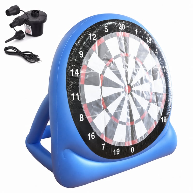 JAOGAUS Felfújható Foci Darts Játék 150 cm Kültéri Célpont Tábla Kerti — felfújható focilabdák hiányoznak nélkül (állapot: lásd a 2. képet)