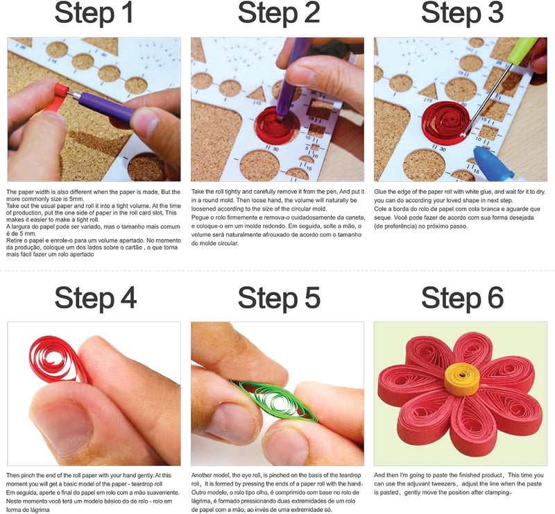 Qpout 5 Csomag Dráma Témájú Quilling Papírcsíkok Készlet Kreatív Alkotáshoz