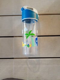 Detská fľaša na vodu SIGG Miracle Dinosaurier so slamkou, 450 ml, materiál Tritan bez BPA — použitá (stav: pozri 2. obrázok) 2