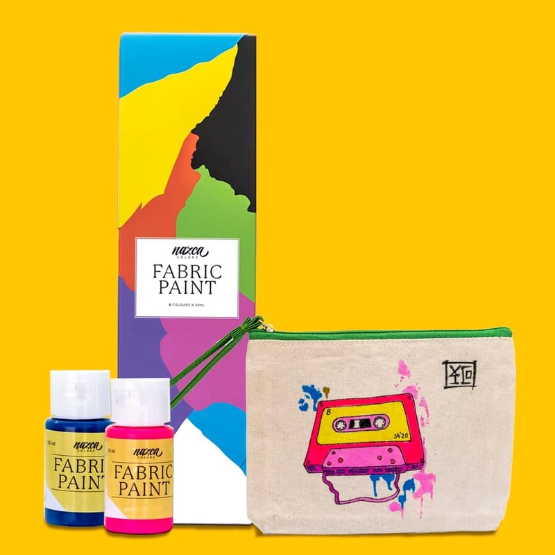 Nazca Colors Mosható Textilfesték Készlet, 8x30ml Vízálló Festék Pólók, Farmerek, Cipők és Textilek Dekorálásához