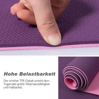 TOPLUS Jógaszőnyeg, Csúszásmentes Tornaszőnyeg Fitnesz és Pilates Edzéshez, 183x61x0,6 cm TPE Anyagú Edzőmatrac Hordozópánttal 2