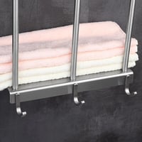 Kihúzható fürdőszobai törölközőtartó 3 akasztóval, 37-65 cm, rozsdamentes acél 8