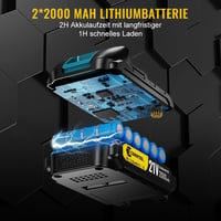 CONENTOOL 21V Akkus Fúró-Csavarozó Készlet, 45 Nm Nyomaték, 2 Sebességfokozat, 2x2000 mAh Akkumulátor, 30 Részes Tartozékkal 4