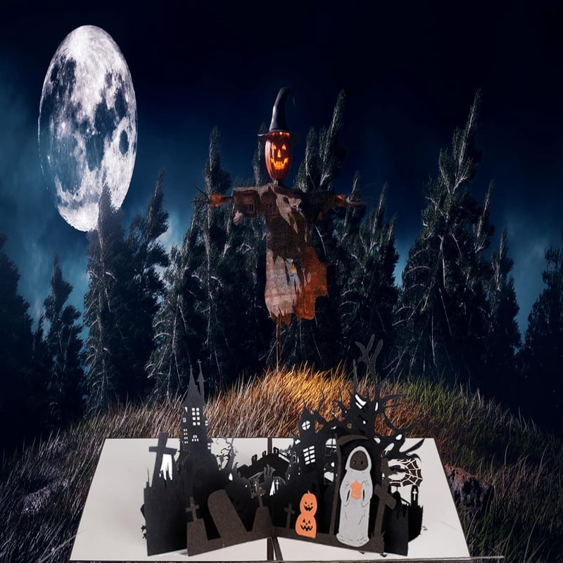 Innbox 3D Halloween Parti Meghívó - Felnyíló Üdvözlőkártya és Ajándékkártya