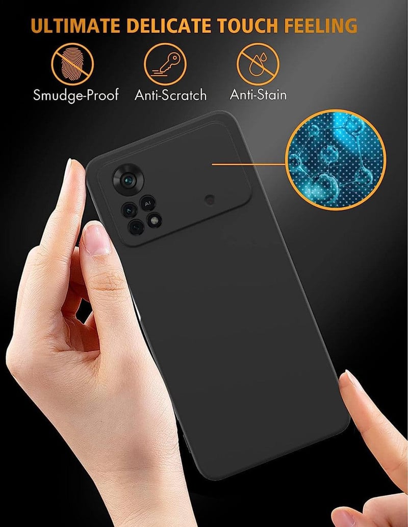 Xiaomi Poco X4 Pro védőtok - Strapabíró fekete borítás
