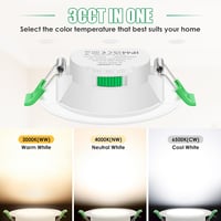 6 db ALUSSO LED Süllyesztett Spotlámpa, 230V, Szabályozható, IP65, 7W, 68mm, Lapos, 3 Színhőmérséklet 3