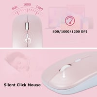 Bluetooth Vezeték Nélküli Billentyűzet és Egér Szett - Ultravékony Ergonomikus Újratölthető Kombó Tablethez, Telefonhoz, PC-hez, Mac-hez 14