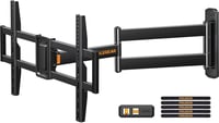 Perlegear TV Fali Tartó 32-75" LCD/LED/OLED Készülékekhez - 822 mm Hosszú Kar, 180° Forgatható, Sarokba Szerelhető, VESA 600x400mm, 45kg Teh 1