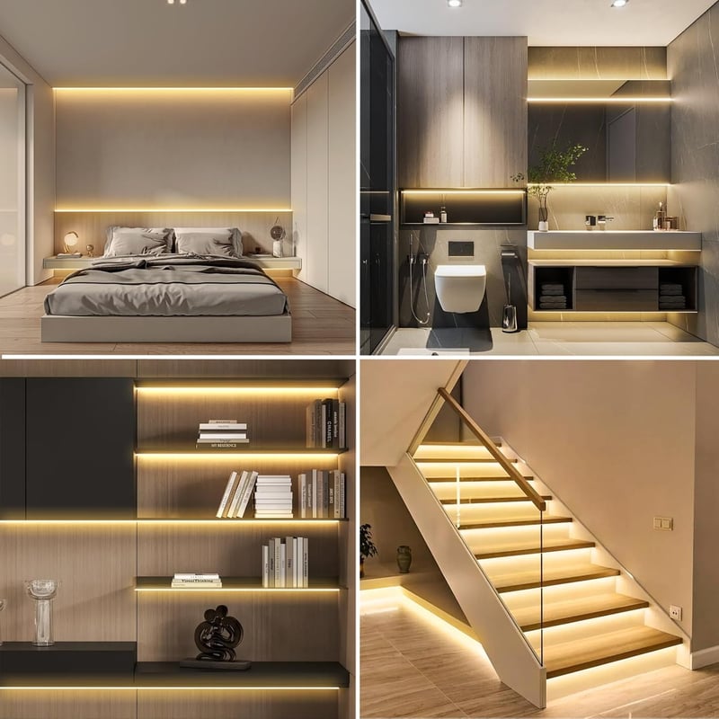CCILAND Elemes LED Szalag 3m - 90 LED Melegfehér Világítás, Vágható, Öntapadós, Távirányítós, Időzíthető, 8 Üzemmód, Fényerőszabályozás
