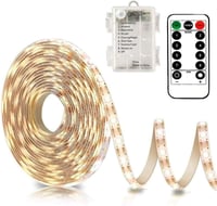 CCILAND Elemes LED Szalag 3m - 90 LED Melegfehér Világítás, Vágható, Öntapadós, Távirányítós, Időzíthető, 8 Üzemmód, Fényerőszabályozás 1