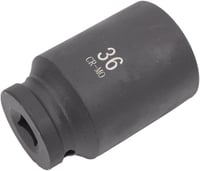 CCLIFE 1/2 hüvelykes 36 mm mély 12 pontos behajtófej CR-MO acél ütvecsavarozóhoz, többfogú anya dugókulcs 2