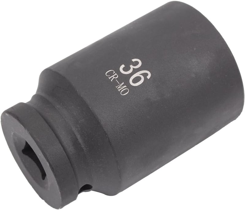 CCLIFE 1/2 hüvelykes 36 mm mély 12 pontos behajtófej CR-MO acél ütvecsavarozóhoz, többfogú anya dugókulcs