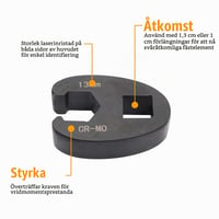 Set de chei tip labă de gâscă CCLIFE, 15 piese, cu antrenare de 3/8" și 1/2", 8-24 mm, set chei inelare pentru chei dinamometrice 4