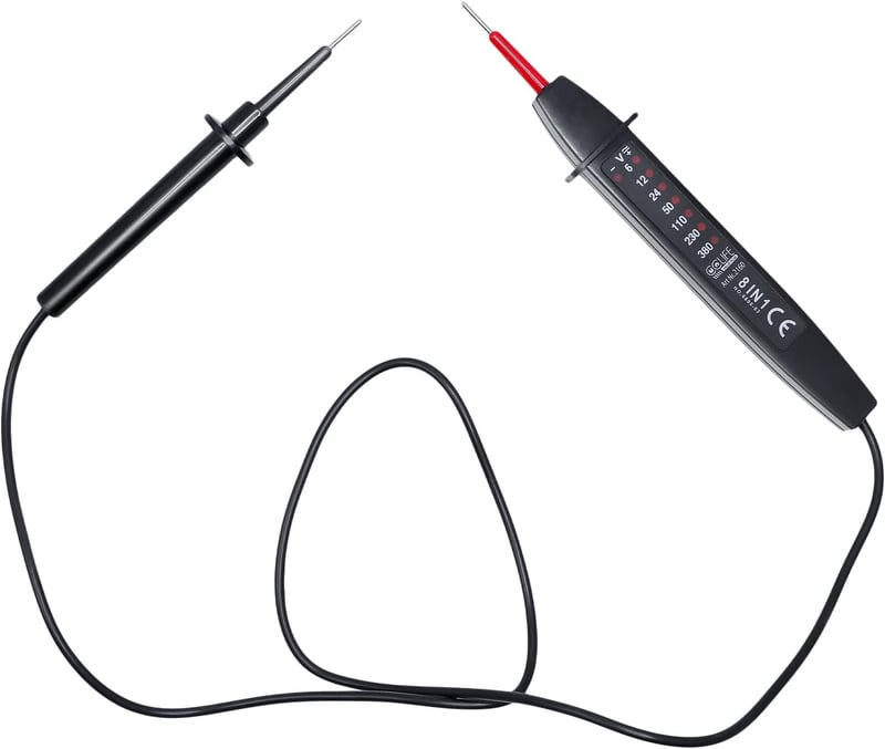 Tester de tensiune bipolar CCLIFE 6-380V AC/DC cu afișaj LED și testare de fază