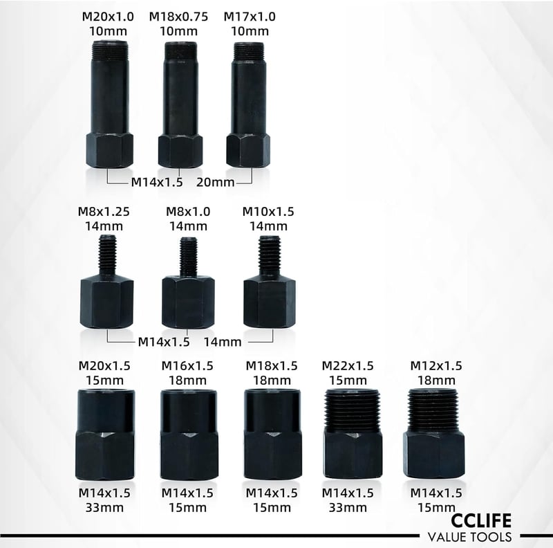 CCLIFE 21 részes diesel injektorszedő pneumatikus adapter Bosch Delphi Denso