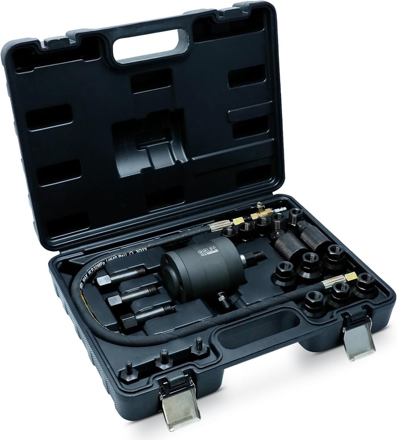 CCLIFE 21 részes diesel injektorszedő pneumatikus adapter Bosch Delphi Denso