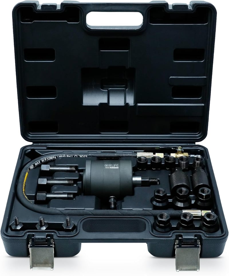 CCLIFE 21 részes diesel injektorszedő pneumatikus adapter Bosch Delphi Denso