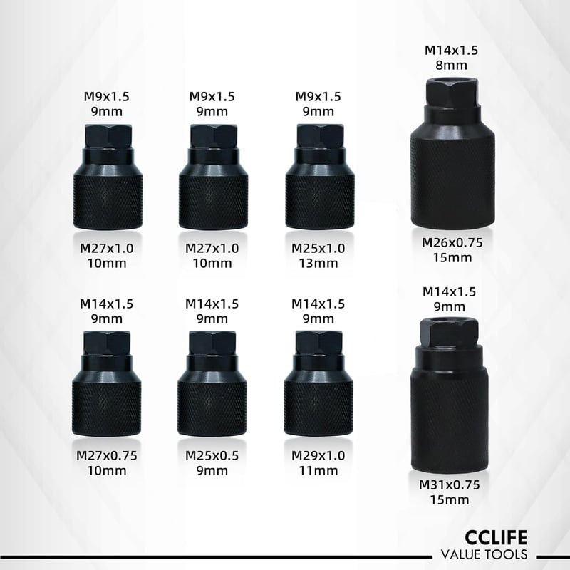 CCLIFE 21 részes diesel injektorszedő pneumatikus adapter Bosch Delphi Denso
