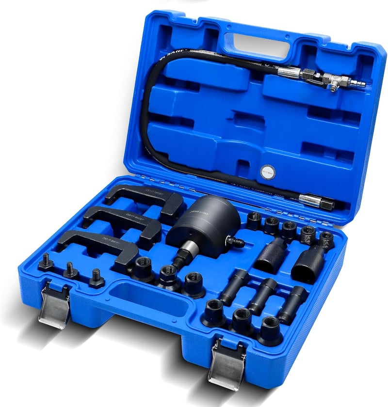 CCLIFE 24 részes dízelmotoros injektorszivattyú pneumatikus adapter Bosch Delphi Denso