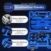 CCLIFE 24 részes dízelmotoros injektorszivattyú pneumatikus adapter Bosch Delphi Denso 6