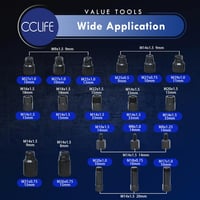 CCLIFE 24 részes dízelmotoros injektorszivattyú pneumatikus adapter Bosch Delphi Denso 7