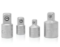 CCLIFE 4-dijelni set adaptera za nasadne ključeve - za račne veličine 1/2", 3/8", 1/4" - krom-vanadij čelik - za automehaničarske radove, "uradi sam" 1