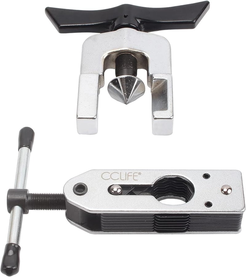 CCLIFE Fékvezeték Peremező Szerszám 5-16mm Univerzális Fékcsőhöz Gyorsoldó Mechanizmussal Ezüst Ötvözött Acél