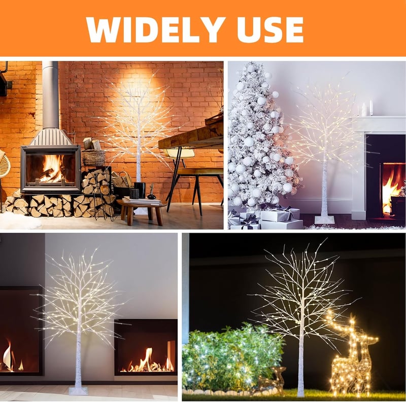 CCLIFE LED Fényfák Beltéri Kültéri Meleg Fehér 120cm 150 LED IP44