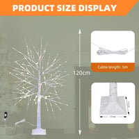 CCLIFE LED Fényfák Beltéri Kültéri Meleg Fehér 120cm 150 LED IP44 3