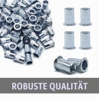 CCLIFE M12 Súprava nitovacích matíc a slepých nitov 60 ks - 18x22 mm Pozinkovaná uhlíková oceľ na oceľ, sklolaminát a plast 4