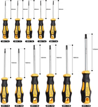 CCLIFE Mágneses Torx Csavarhúzó Készlet T6-T40 - 11 Részes Fémkészlet Csillaglyukkal, Hosszú Szárú Precíziós Szerszámok 7