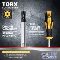 CCLIFE Mágneses Torx Csavarhúzó Készlet T6-T40 - 11 Részes Fémkészlet Csillaglyukkal, Hosszú Szárú Precíziós Szerszámok 6