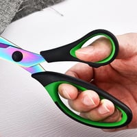 CCR Univerzális Olló Rozsdamentes Acél Színes Titán Bevonattal, Ergonomikus Fogantyú, Éles Vágás, Irodai Iskolai Háztartási, 3 Darabos Csoma 7