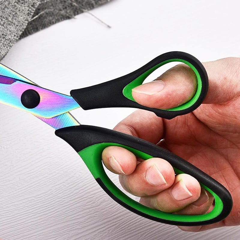 CCR Univerzális Olló Rozsdamentes Acél Színes Titán Bevonattal, Ergonomikus Fogantyú, Éles Vágás, Irodai Iskolai Háztartási, 3 Darabos Csoma