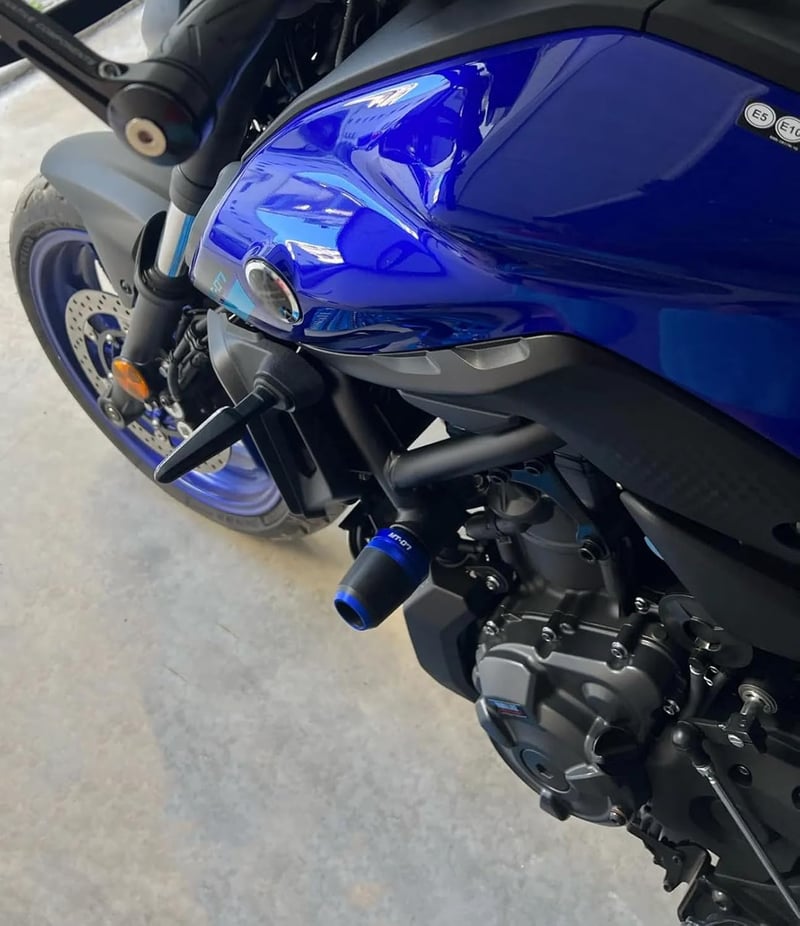 CCYYMOWOK Motorkerékpár Crash Pad Yamaha MT-07 2014-2023 FZ07 Kék