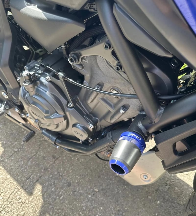 CCYYMOWOK Motorkerékpár Crash Pad Yamaha MT-07 2014-2023 FZ07 Kék