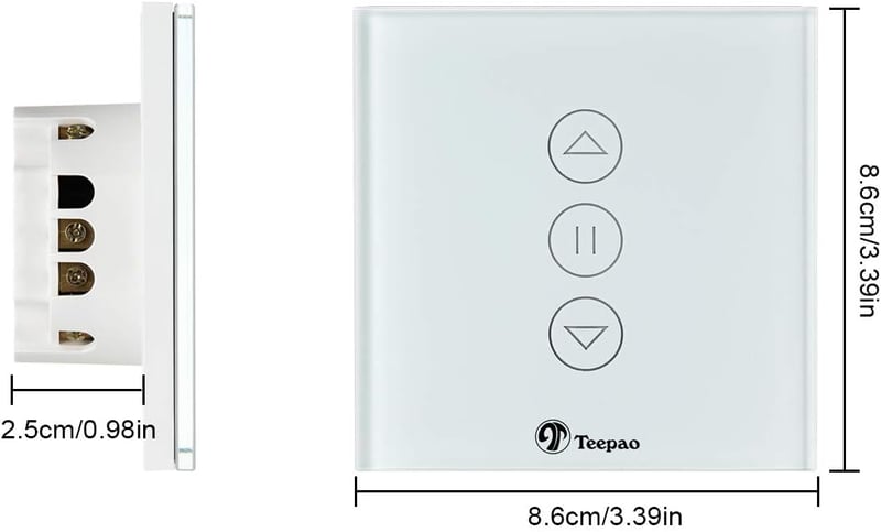 TEEKAR Okos Redőnyvezérlő - Alexa és Google Kompatibilis, WiFi-s Időzítővel