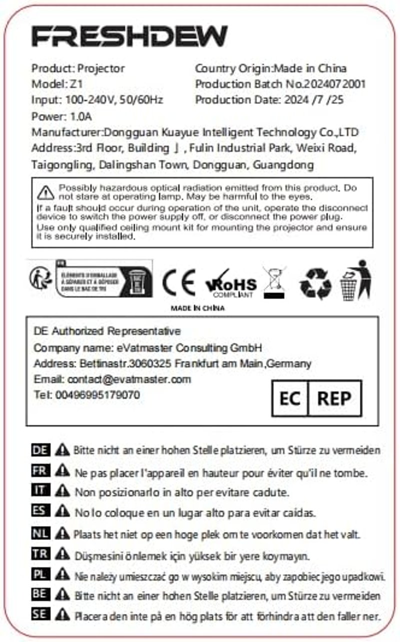 FRESHDEW Natív 1080P WiFi Projektor Bluetooth 5.2 Kapcsolattal - Elektromos Fókusz, 26000L LCD Házimozi Vetítő iOS/Android Kompatibilitással
