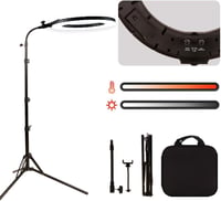 GSKAIWEN 18" LED Körfény Szett 60W - Állítható Fényerő, Sminkes Portré Fotózáshoz, YouTube Videókhoz, Tetováláshoz, Puha Csővel 1