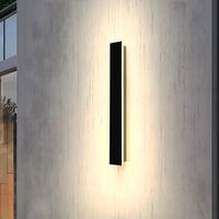 ZTWLEED 60cm Fekete LED Fali Lámpa - 12W Meleg Fehér 3000K Kültéri Világítás IP65 Vízálló Alumínium Villa Terasz Kert Folyosó Erkély 1