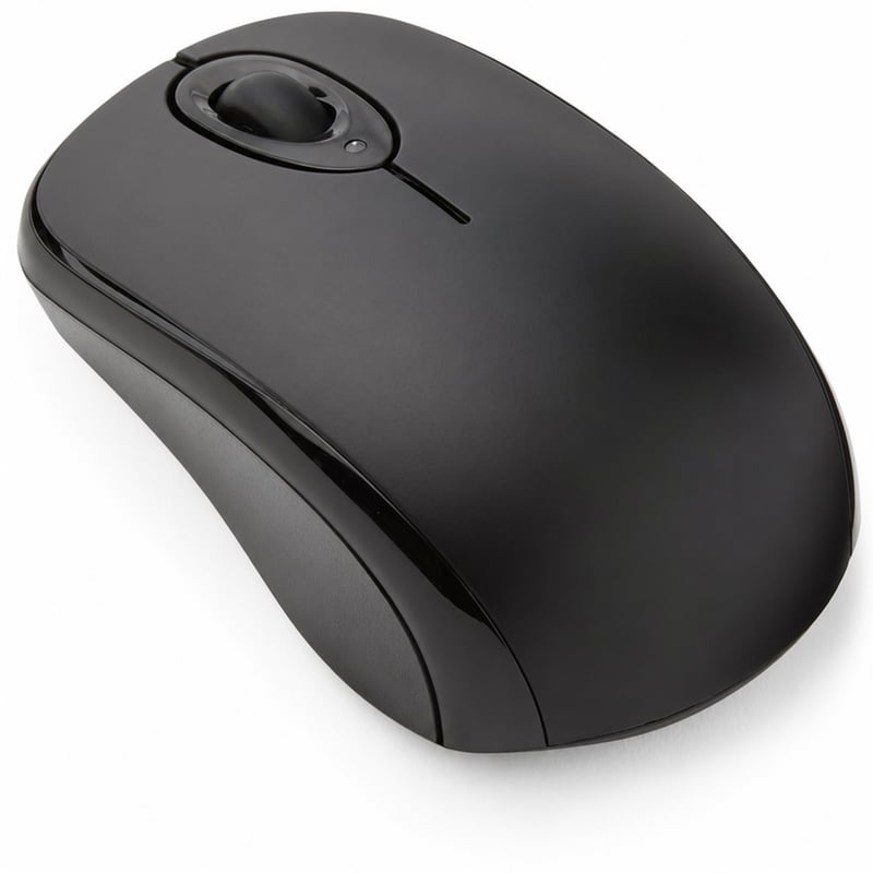 Mouse optic wireless Amazon Basics cu receptor nano USB, negru - utilizat — Bateriile nu sunt incluse (stare: vezi a 2-a imagine)