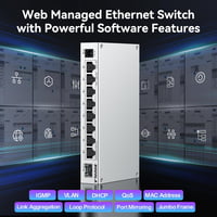 SODOLA 8-Port 2.5Gb Webes Menedzselt Switch 10G SFP+ Porttal - Alumínium Hűtéssel és Mágneses Talpakkal - LACP/QoS/VLAN Hálózati Eszköz Otth 4